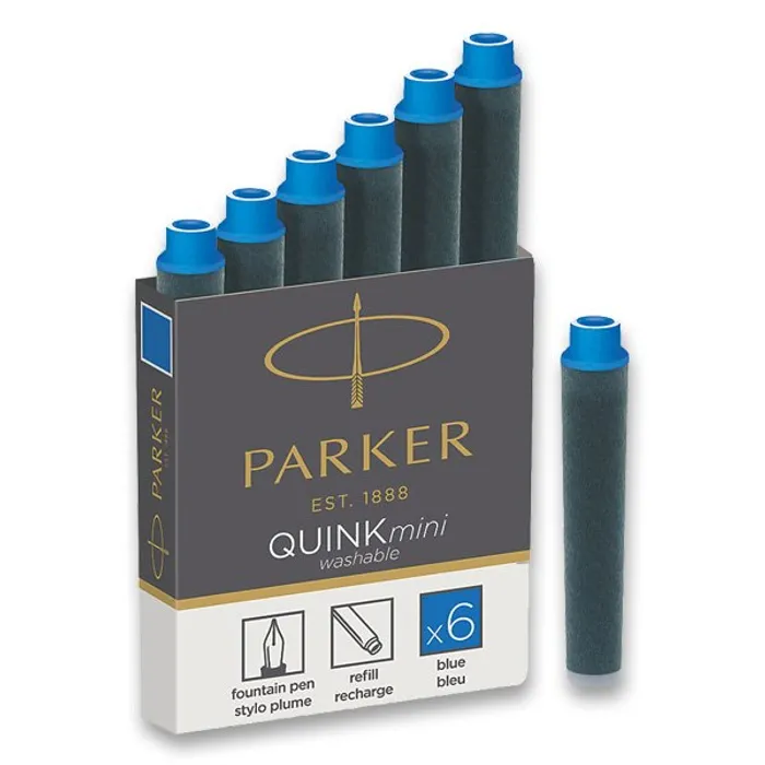 Hauptproduktbild Inkoustové bombičky krátké modré PARKER [6 ks]