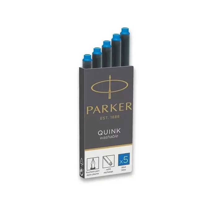 Hauptproduktbild Inkoustové bombičky Parker, omyvatelné 5 ks, modrý