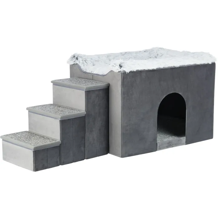 Hauptproduktbild Interiérová boudička HARVEY se schůdky 119x47×50 cm, úložný prostor, šedá