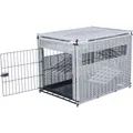 Indoor-Zwinger, M: 58 x 60 x 77 cm, Polyrattan, hellgrau