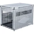Indoor-Zwinger, M: 58 x 60 x 77 cm, Polyrattan, hellgrau