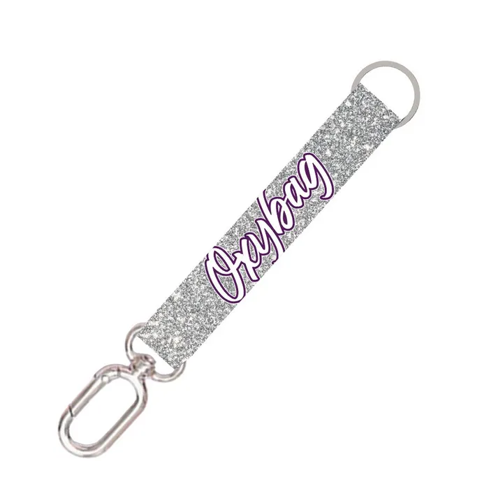 Hauptproduktbild Krátká klíčenka s karabinkou Silver glitter