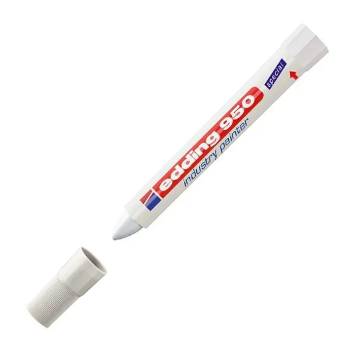 Hauptproduktbild Průmyslový pastový popisovač "950", bílá, 10mm, kuželový hrot, EDDING