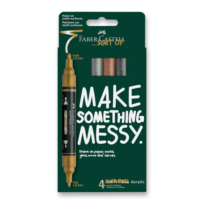 Hauptproduktbild Akrylový popisovač Faber-Castell Multimark Metallic [4 ks]
