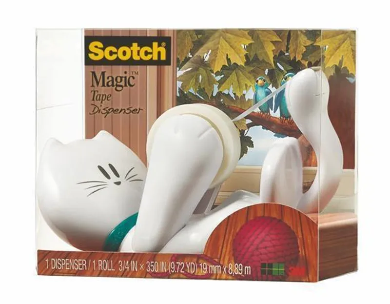 Hauptproduktbild Odvíječ na lepicí pásku "C39", kočka, stolní, s lepicí páskou, 3M SCOTCH