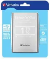 Verbatim extern Festplatte, Store N Go, 2.5", USB 3.0 (3.2 Gen 1), 1TB, 53071, silbern