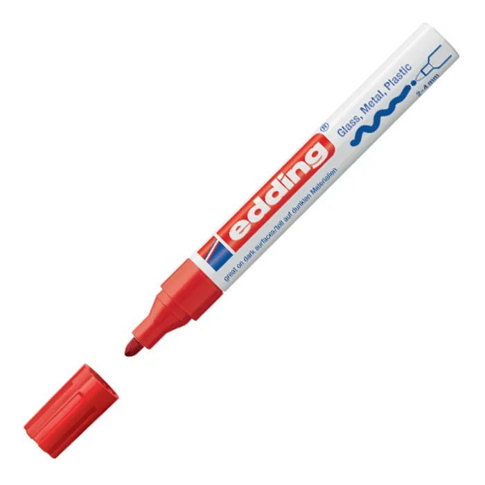 Hauptproduktbild Lakový popisovač "750", červená, 2-4mm, EDDING