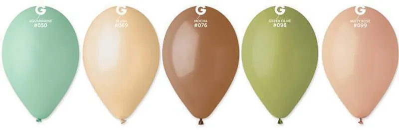 Hauptproduktbild Balónek, přírodní pastelové barvy, 26 cm, 10 ks/balení, 10200009-NATUR
