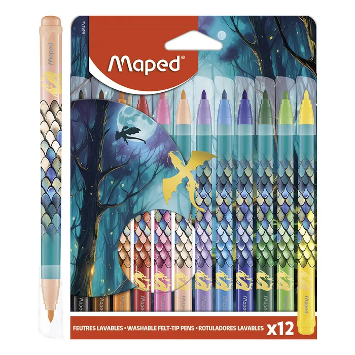 Hauptproduktbild Dětské fixy Maped Dragon - 12 barev