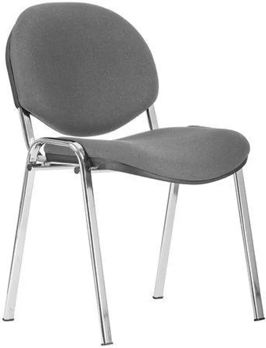 Hauptproduktbild Jednací židle "1190 TC Tondo", šedá, čalouněná, chromovaný rám