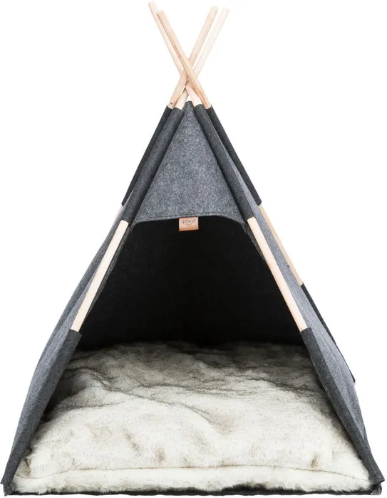 Hauptproduktbild Jeskyňka TIPI, 70 x 70 x 70 cm, plsť, antracit