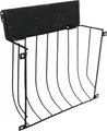 Heukrippe mit Deckel, aufschraubbar, 22 x 16 x 6 cm, lackiertes Metall, schwarz