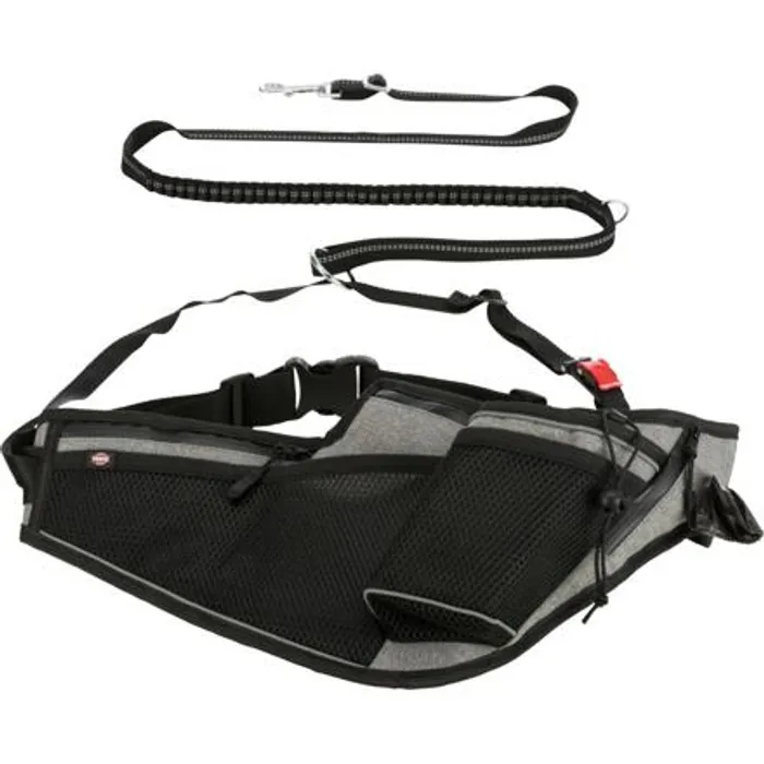 Hauptproduktbild Joggingový pás s vodítkem, pás: 70-130 cm, vodítko 1.15-1.50 m, 20mm, šedá