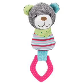 JUNIOR Teddybär mit Kunststoffring, Klang, 23 cm