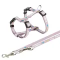 JUNIOR Geschirr mit Leine für Welpen, helllila M-L: 27-45 cm/10 mm, 2,00 m