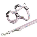 JUNIOR Geschirr mit Leine für Welpen, helllila M-L: 27-45 cm/10 mm, 2,00 m