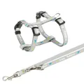 JUNIOR Geschirr mit Leine für Welpen, hellgrau M-L: 27-45 cm/10 mm, 2,00 m