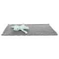 JUNIOR-Set - Decke 75 x 50 cm + Teddybär, grau/mint