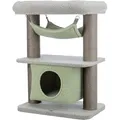 Weiteres Produktbild JUNIOR Kratzbaum LUNITO, 2 Ebenen, Höhle, Hängematte, 71 cm, grau/mint