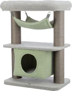 JUNIOR Kratzbaum LUNITO, 2 Ebenen, Höhle, Hängematte, 71 cm, grau/mint