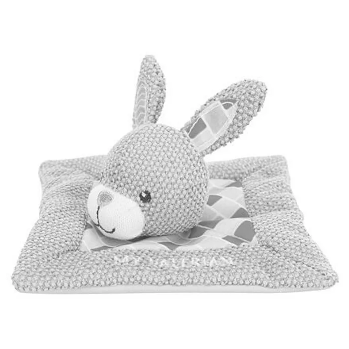 Hauptproduktbild JUNIOR snuggler - plyšový mazlíček, čtverec s králičí hlavou 13 x 13 cm