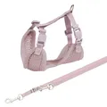 JUNIOR SOFT Geschirr mit Leine für Welpen, flieder S-M: 26-34 cm/10 mm, 2,00 m
