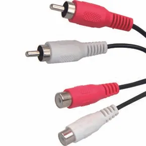 Kabel Cinch 2x M- Cinch 2x F, 5m, schwarz