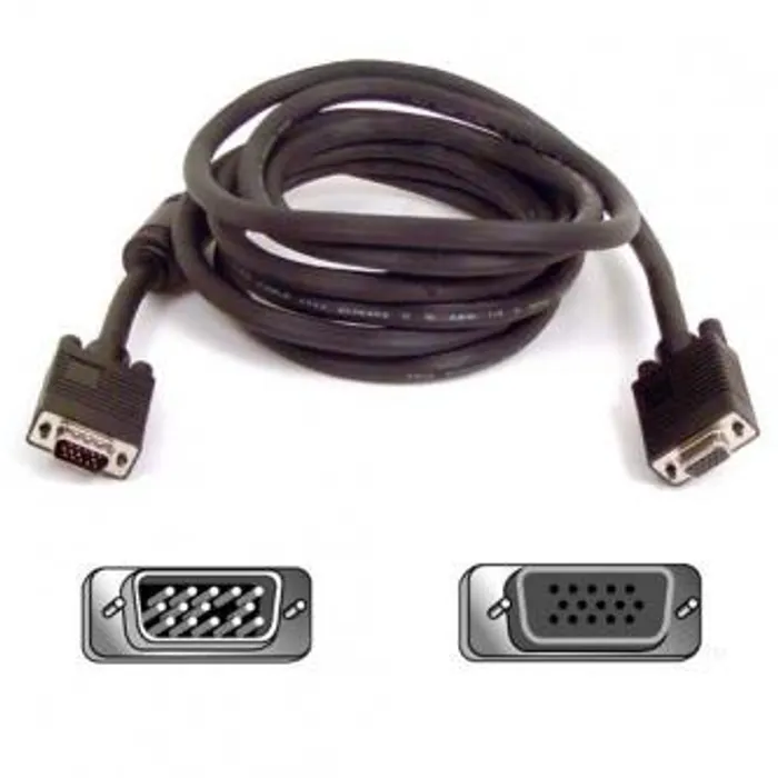 Hauptproduktbild Kabel SVGA (15) M- SVGA (15) F, SVGA, 2m, stíněný, černá
