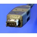 USB Kabel (1.1), USB A M - 4-pin M, 0.7m, aufrollbar, schwarz, Logo, HIROSE