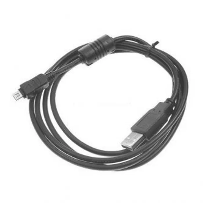 Hauptproduktbild Kabel USB (2.0), USB A M- 12 pin M, 1.8m, černý, Logo, blistr, OLYMPUS