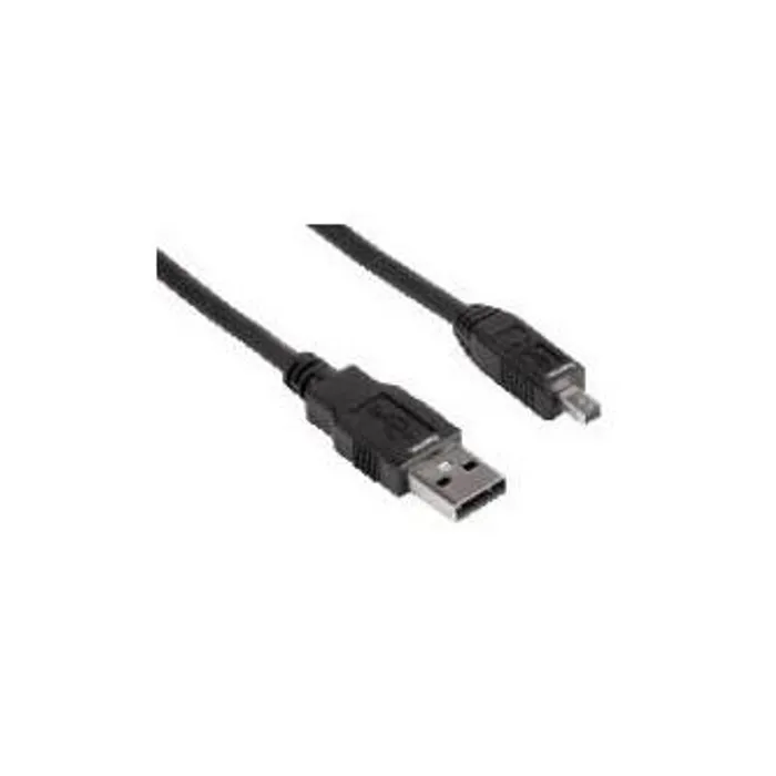 Hauptproduktbild Kabel USB (2.0), USB A M- 8 pin M, 1.8m, černý, Logo, blistr, PANASONIC
