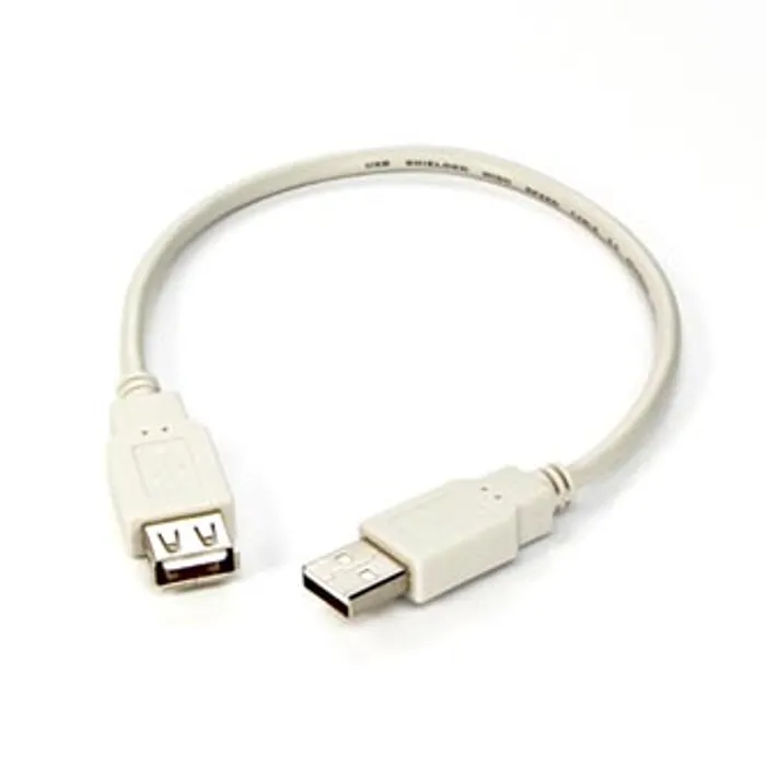 Hauptproduktbild Kabel USB (2.0), USB A M- USB A F, 0.3m, černý/bílý, Logo, blistr