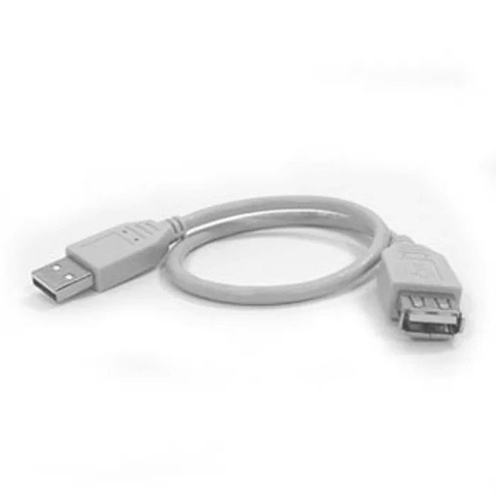 Hauptproduktbild Kabel USB (2.0), USB A M- USB A F, 0.3m, černý/bílý, Logo