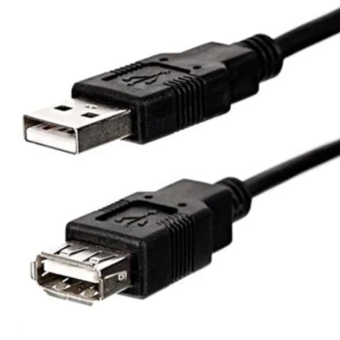 Hauptproduktbild Kabel USB (2.0), USB A M- USB A F, 1.8m, černý, Logo Economy