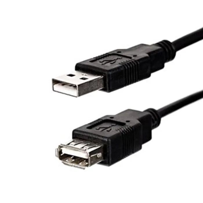 Hauptproduktbild Kabel USB (2.0), USB A M- USB A F, 3m, černý, Logo Economy
