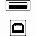 USB Kabel (2.0), USB A M - USB B M, 3m, schwarz, Logo, Blister