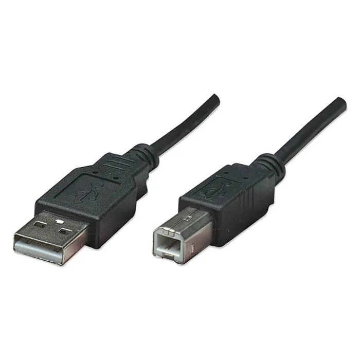Hauptproduktbild Kabel USB (2.0), USB A M- USB B M, 3m, šedý, Logo, blistr