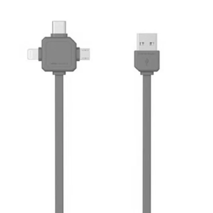 Hauptproduktbild Kabel USB (2.0), USB A M- USB C / Lightning / Micro-USB, 1.5m, 3v1, růžový, Powercube, pl