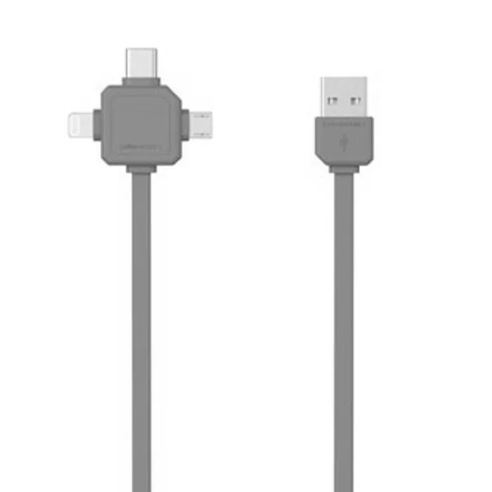 Hauptproduktbild Kabel USB (2.0), USB A M- USB C / Lightning / Micro-USB, 1.5m, 3v1, zelený, Powercube, pl