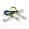 Weiteres Produktbild USB Kabel (2.0), USB A M - microUSB M, 0.2m, schwarz, Logo, Blister, Schlüsselring