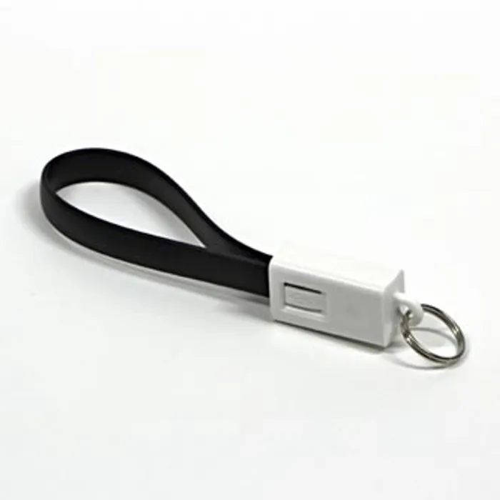 Hauptproduktbild Kabel USB (2.0), USB A M- USB micro M, 0.2m, černý, Logo, blistr, klíčenka