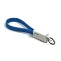 USB Kabel (2.0), USB A M - microUSB M, 0.2m, blau, Schlüsselring