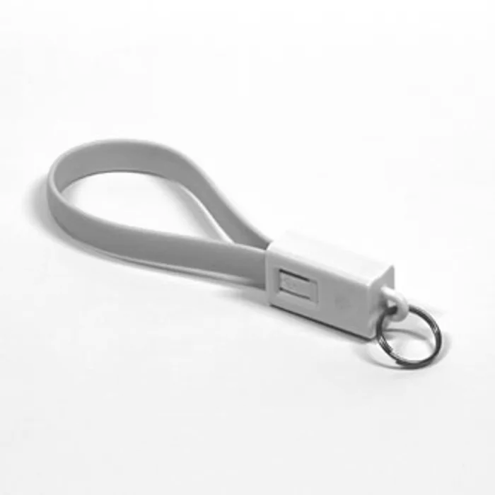 Hauptproduktbild Kabel USB (2.0), USB A M- USB micro M, 0.2m, světle zelená, Logo, blistr, klíčenka
