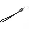 Weiteres Produktbild USB Kabel (2.0), USB A M - microUSB M, 0.3m, schwarz, Logo, Handygurt