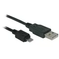 Weiteres Produktbild USB Kabel (2.0), USB A M - microUSB M, 1.8m, schwarz, Logo, Blister