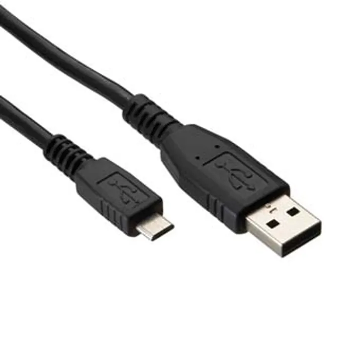 Hauptproduktbild Kabel USB (2.0), USB A M- USB micro M, 1m, černý, Logo