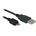 Weiteres Produktbild USB Kabel (2.0), USB A M - microUSB M, 1m, schwarz, Logo