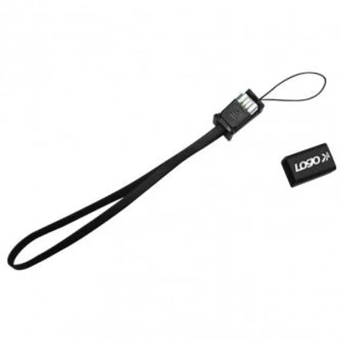 Hauptproduktbild Kabel USB (2.0), USB A M- USB mini M (5 pin), 0.3m, černý, Logo, poutko na foťák