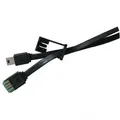 USB Kabel (2.0), USB A M - miniUSB M, 0.3m, schwarz, Logo, Kameragurt