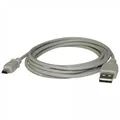 USB Kabel (2.0), USB A M - miniUSB M, 3m, schwarz, Logo